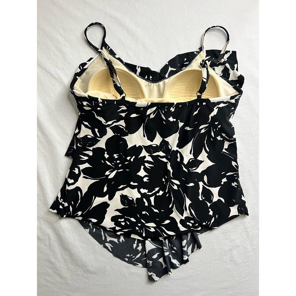 MagicSuit Swim Top Tankini Size 12‎ Black White - Picture 4 of 10